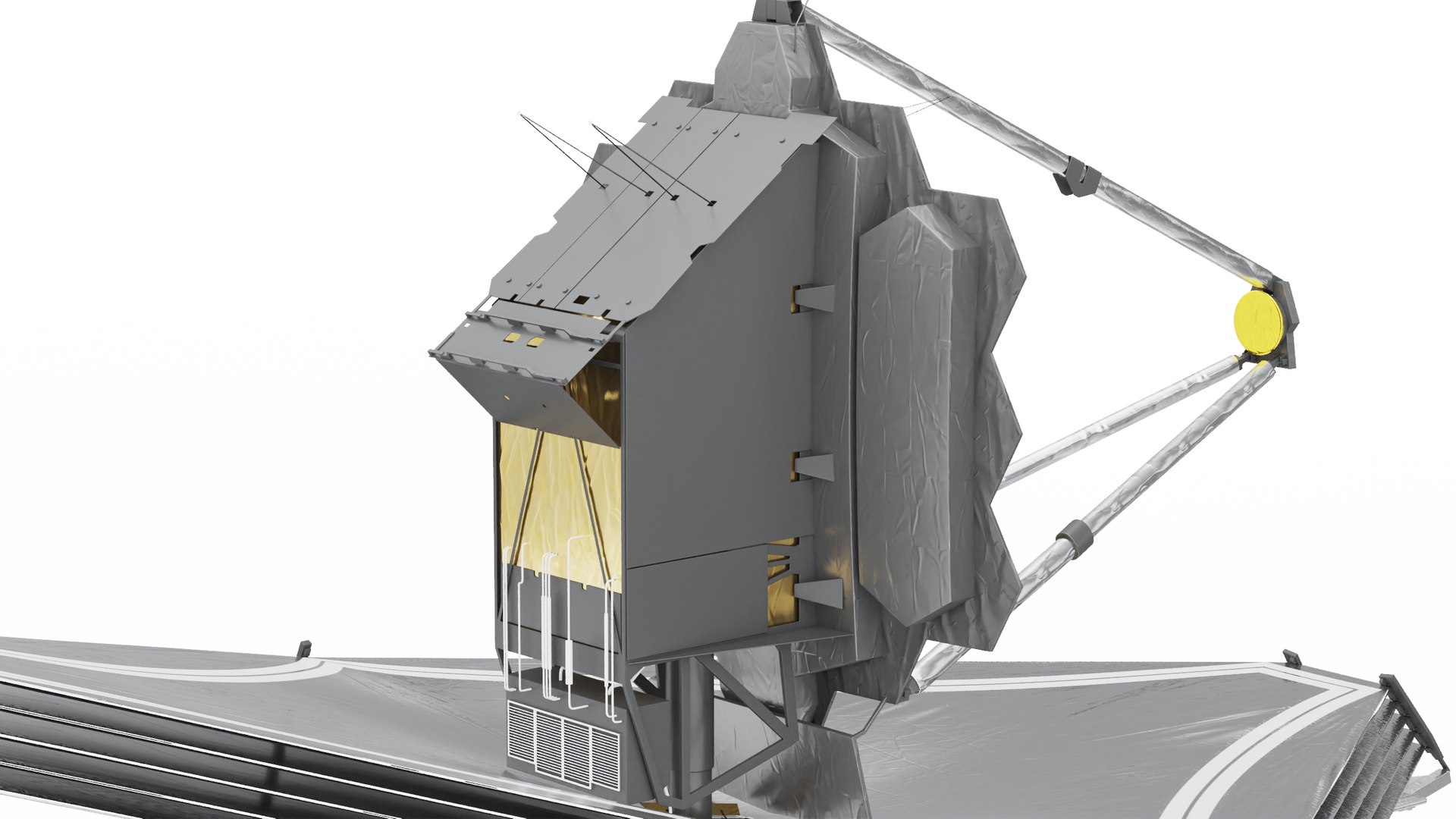 James Webb Space Telescope 3D model https://p.turbosquid.com/ts-thumb/it/9APVwy/vt/jameswebbspacetelescope3dsmodel016/jpg/1671410725/1920x1080/fit_q87/55682022f2a6dc2bc6fbc7299da82f0152a9c17d/jameswebbspacetelescope3dsmodel016.jpg