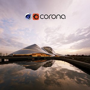3D model Opera House Exteriror for Cinema 4D and Corona Renderer