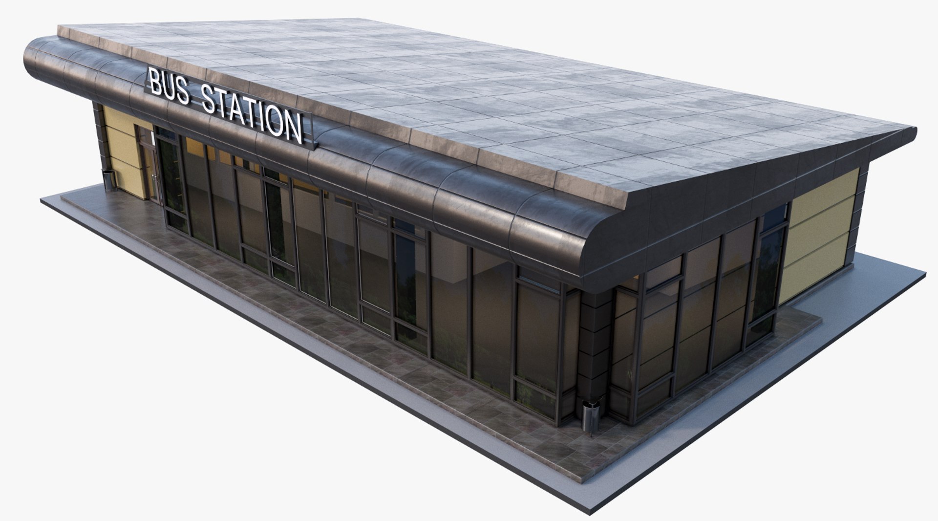 3d Model Of Bus Station