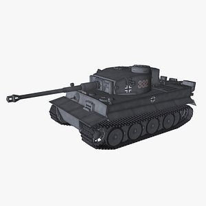 3D tiger 1 tank german model