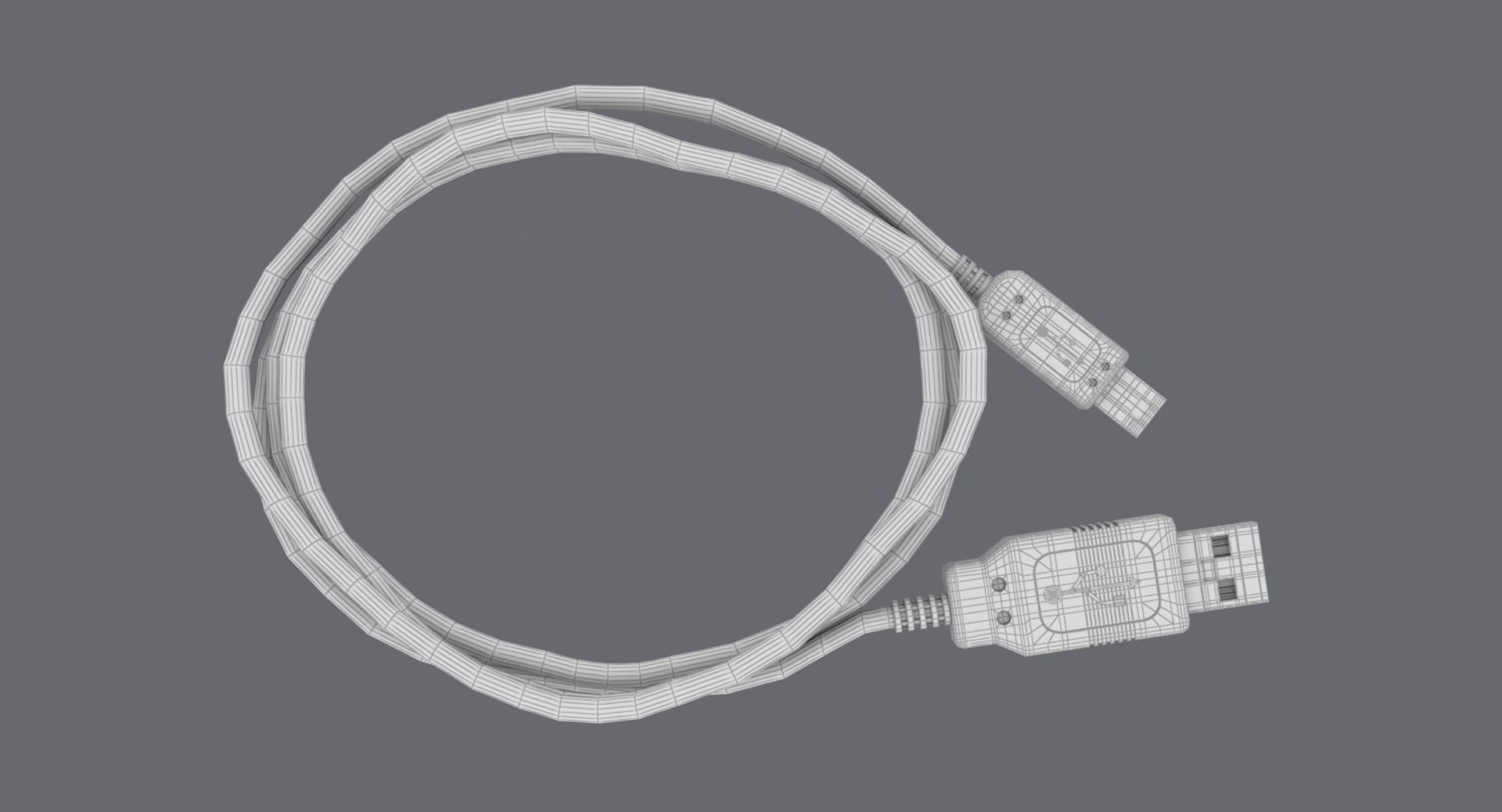 3d Model Usb Cable