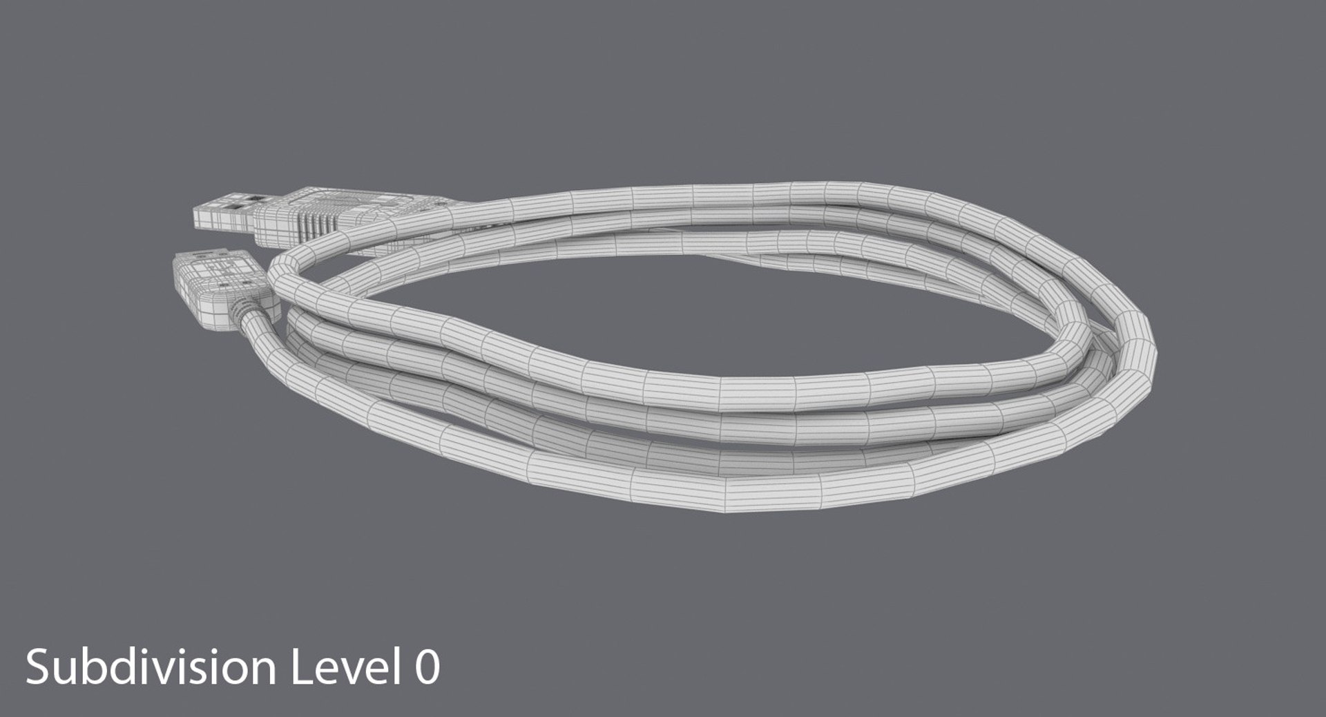 3d Model Usb Cable