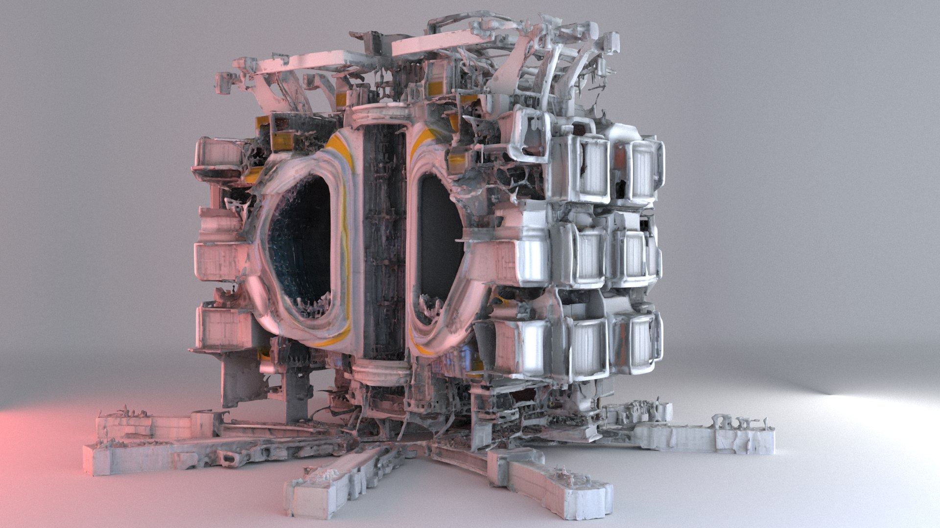 Futuristic Nuclear Reactor Sci-Fi Tokamak Fusion Energy Core High Poly ...