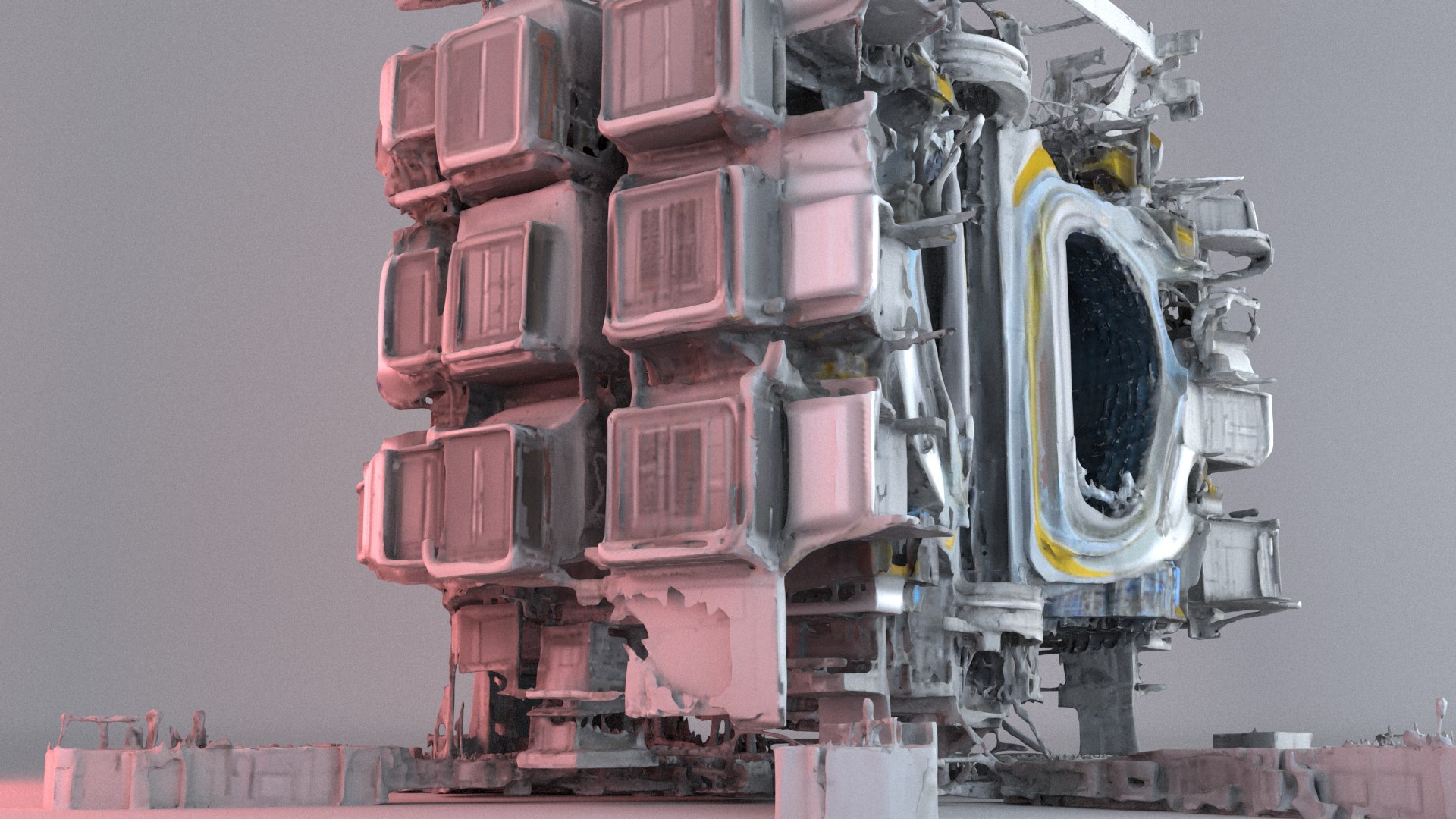 Futuristic Nuclear Reactor Sci-Fi Tokamak Fusion Energy Core High Poly ...