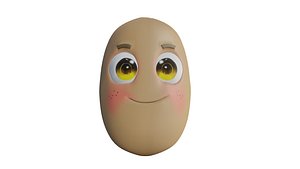 3D potato cartoon model