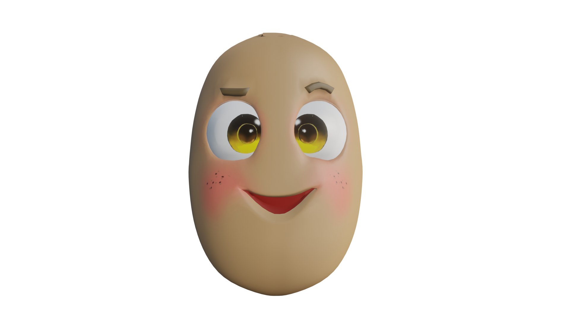 3D potato cartoon model https://p.turbosquid.com/ts-thumb/it/I4h03v/W2/preview.6/png/1617337039/1920x1080/fit_q87/3993236166b951b75591b77b78d42087f21669c3/preview.6.jpg