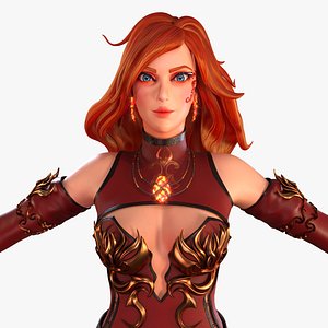 female mage 3D model