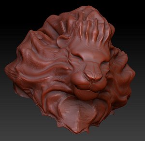 animal lion head 3d model