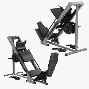 GYM Leg Press And Hack Squat Machine With Barbell