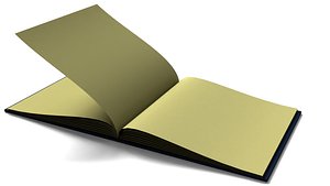 3D Realistic Book Page Flip 3D Open Book Model