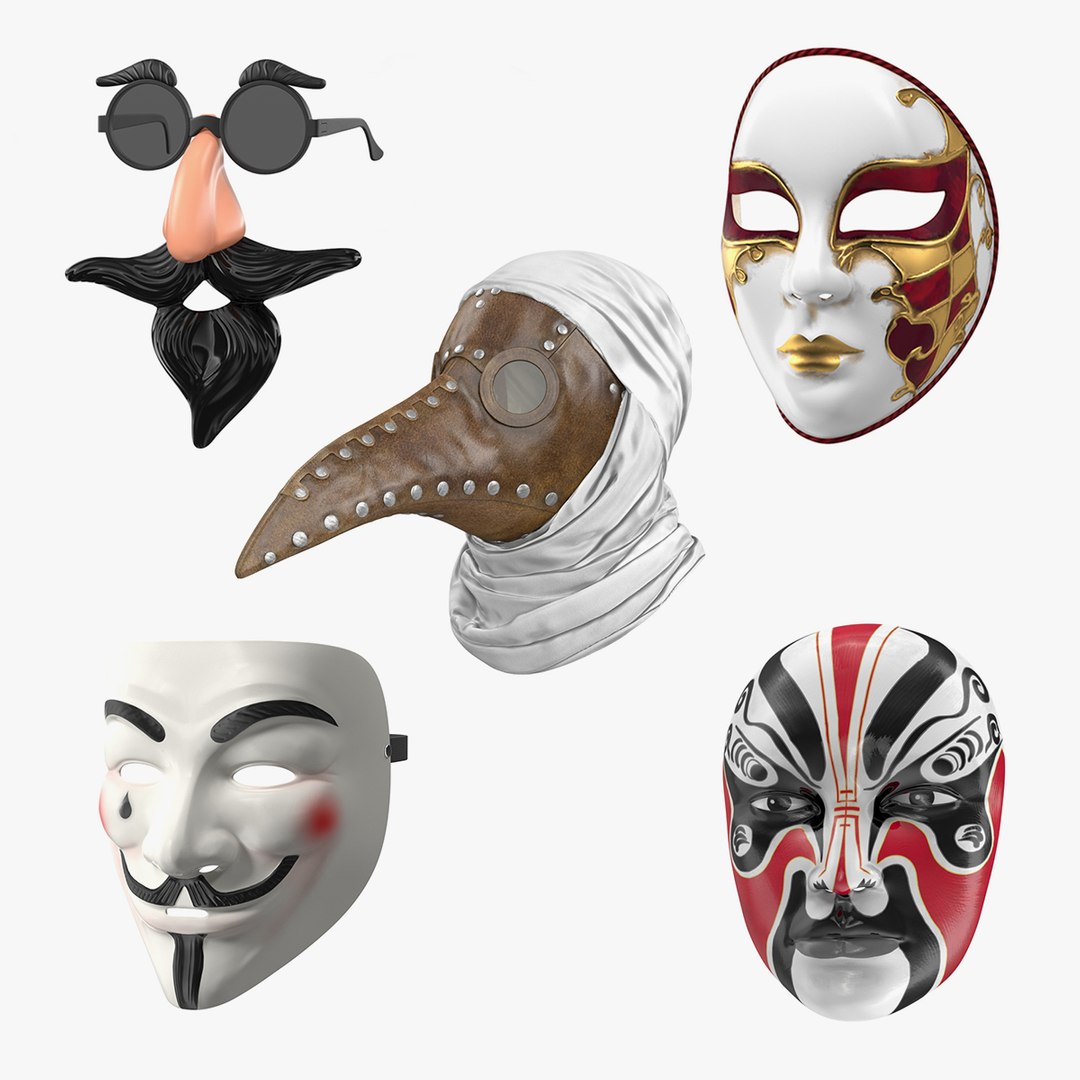 Face Masks Collection 2 3D model preview