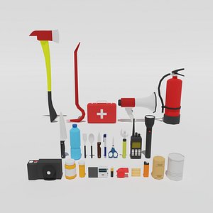 Low Poly Emergency Supply Pack