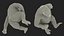 Eastern Gorilla Sitting Pose Fur