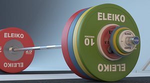 ELEIKO WEIGHTLIFTING BARBELL SET
