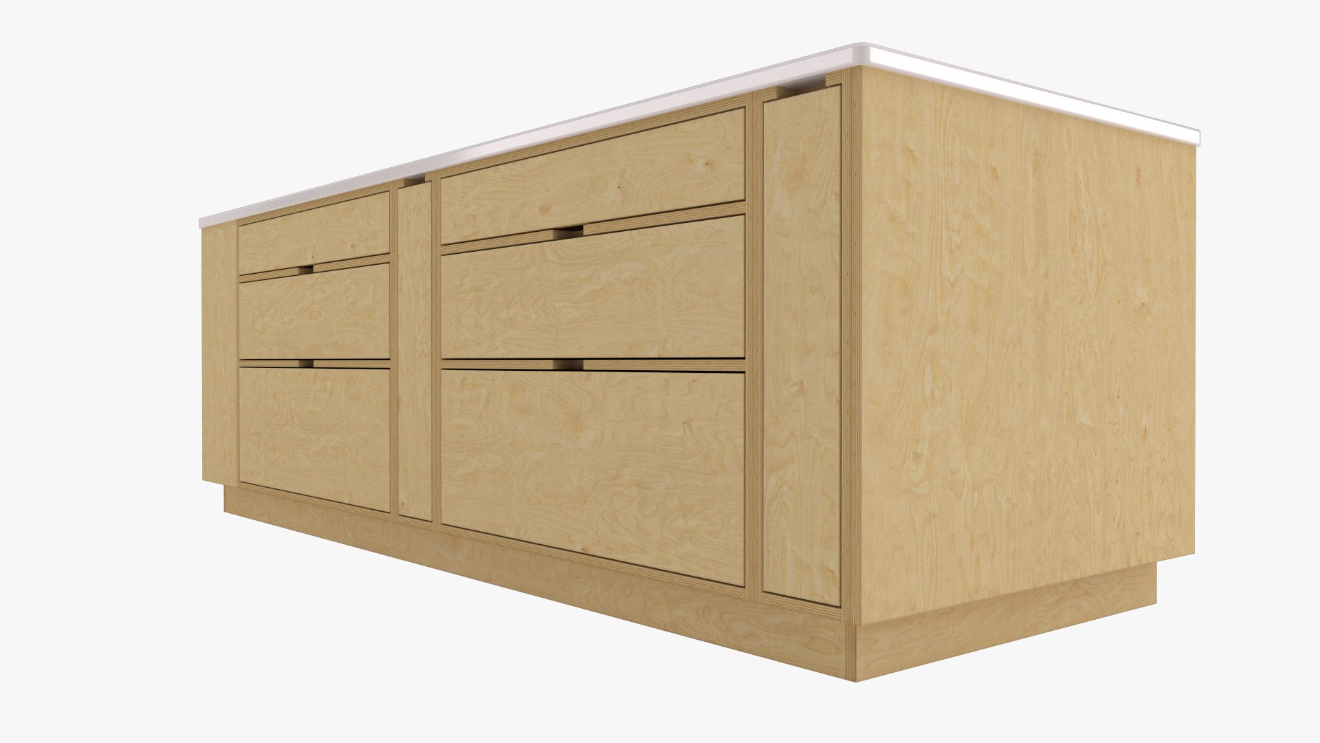 Plywood Kitchen Block 2 3D Model TurboSquid 1853283
