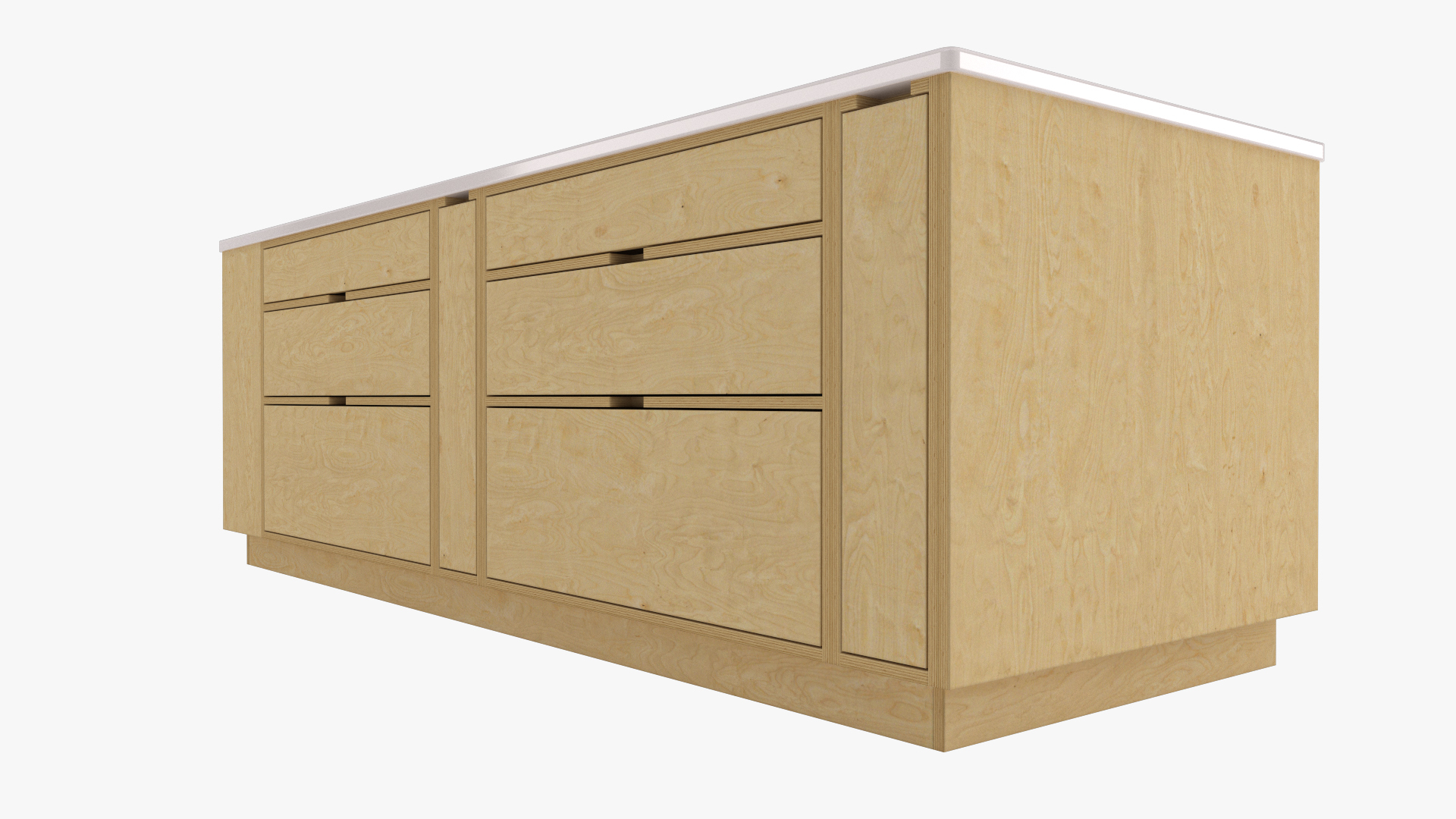 Plywood Kitchen Block 2 3D model TurboSquid 1853283
