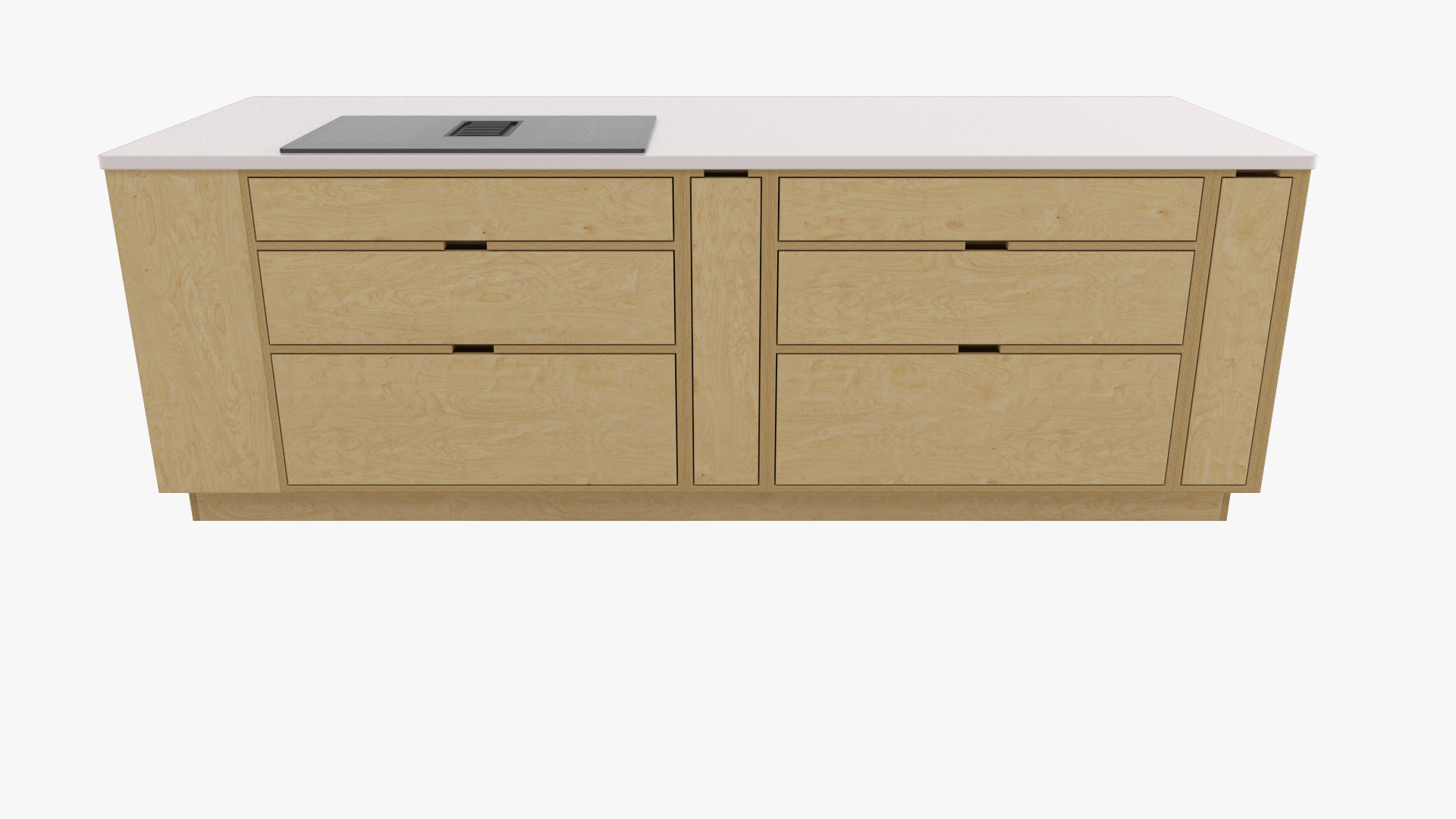 Plywood Kitchen Block 2 3D Model TurboSquid 1853283