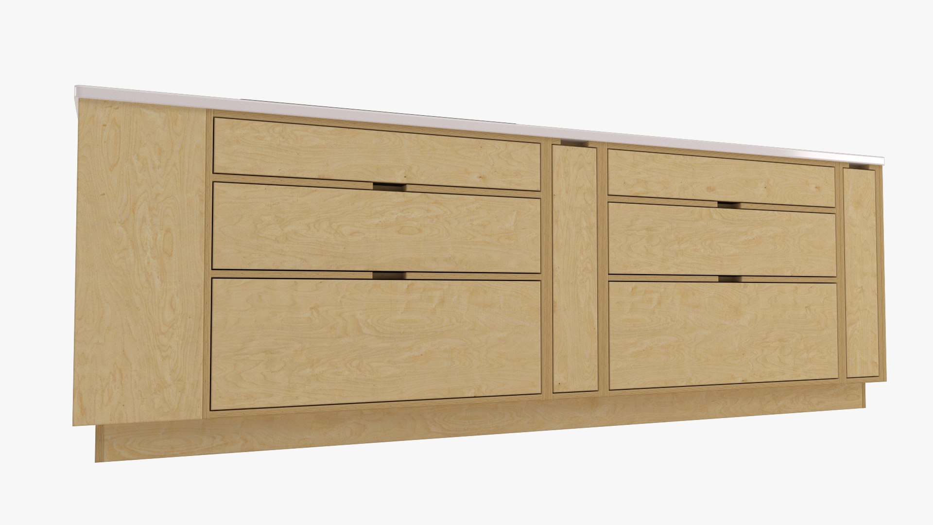 Plywood Kitchen Block 2 3D Model TurboSquid 1853283