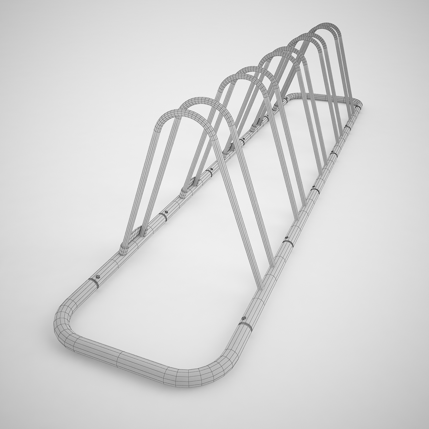 free bicycle parking rack 3d model