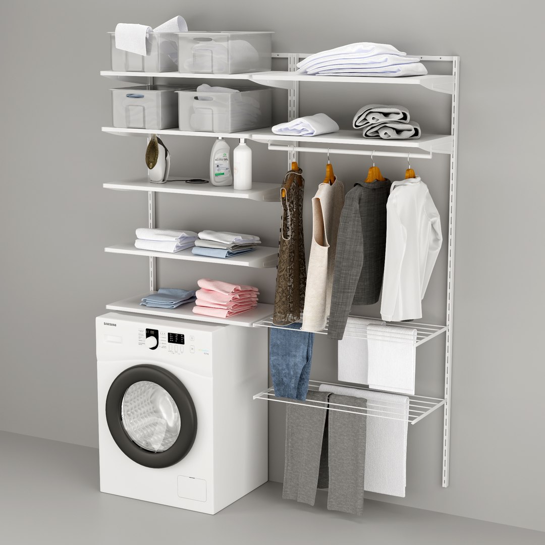 IKEA BOAXEL Laundry 3D model - TurboSquid 1790200