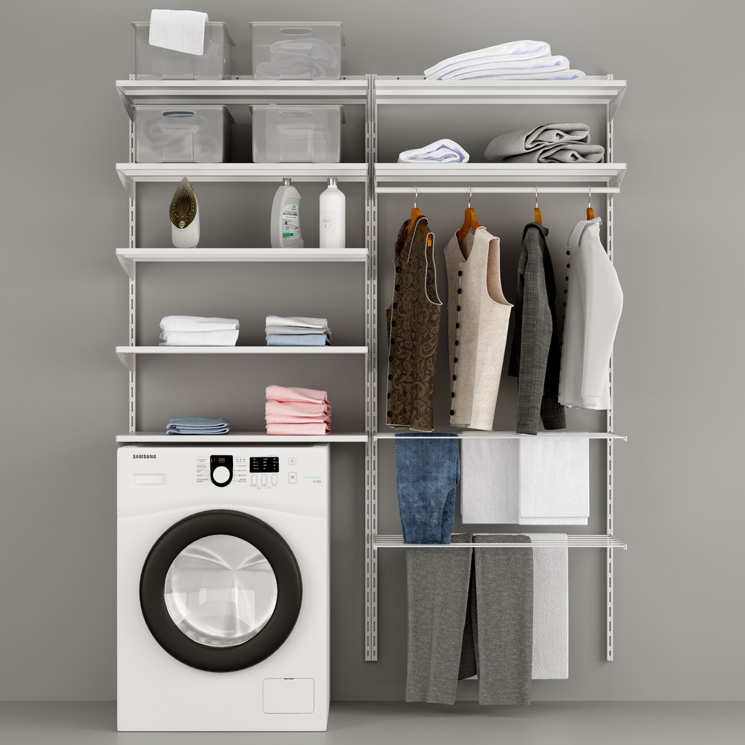 IKEA BOAXEL Laundry 3D model - TurboSquid 1790200