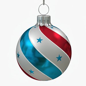 american christmas ball twisted 3D