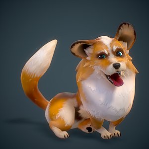 Cartoon Corgi Animated