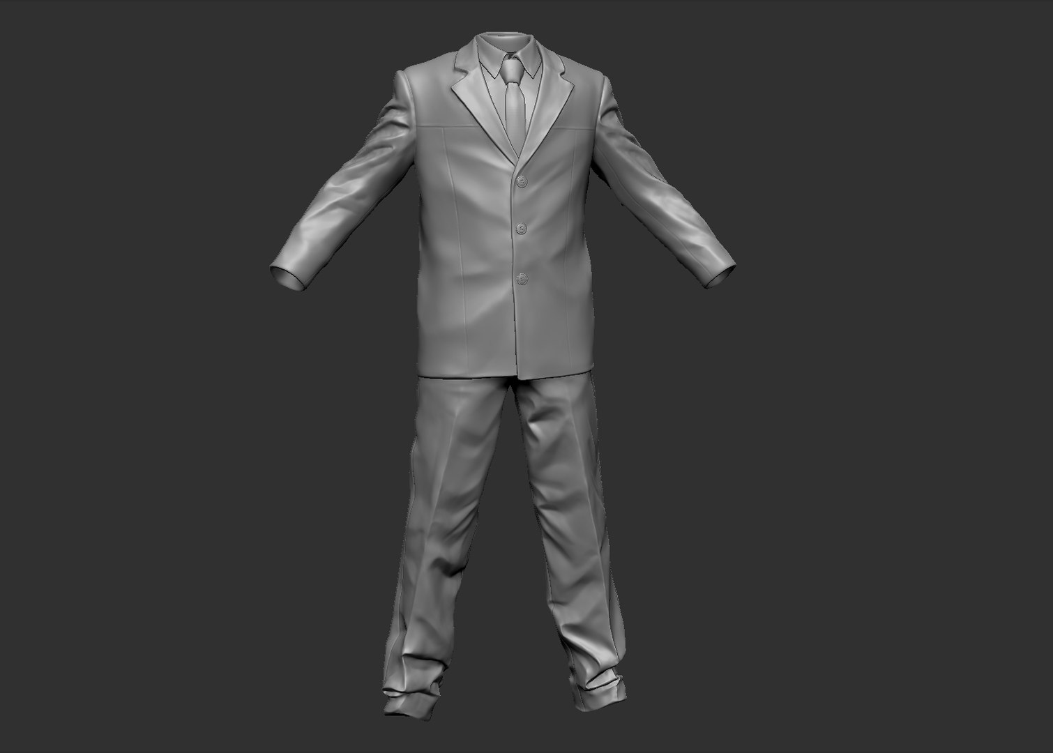 3d Man Suit Model