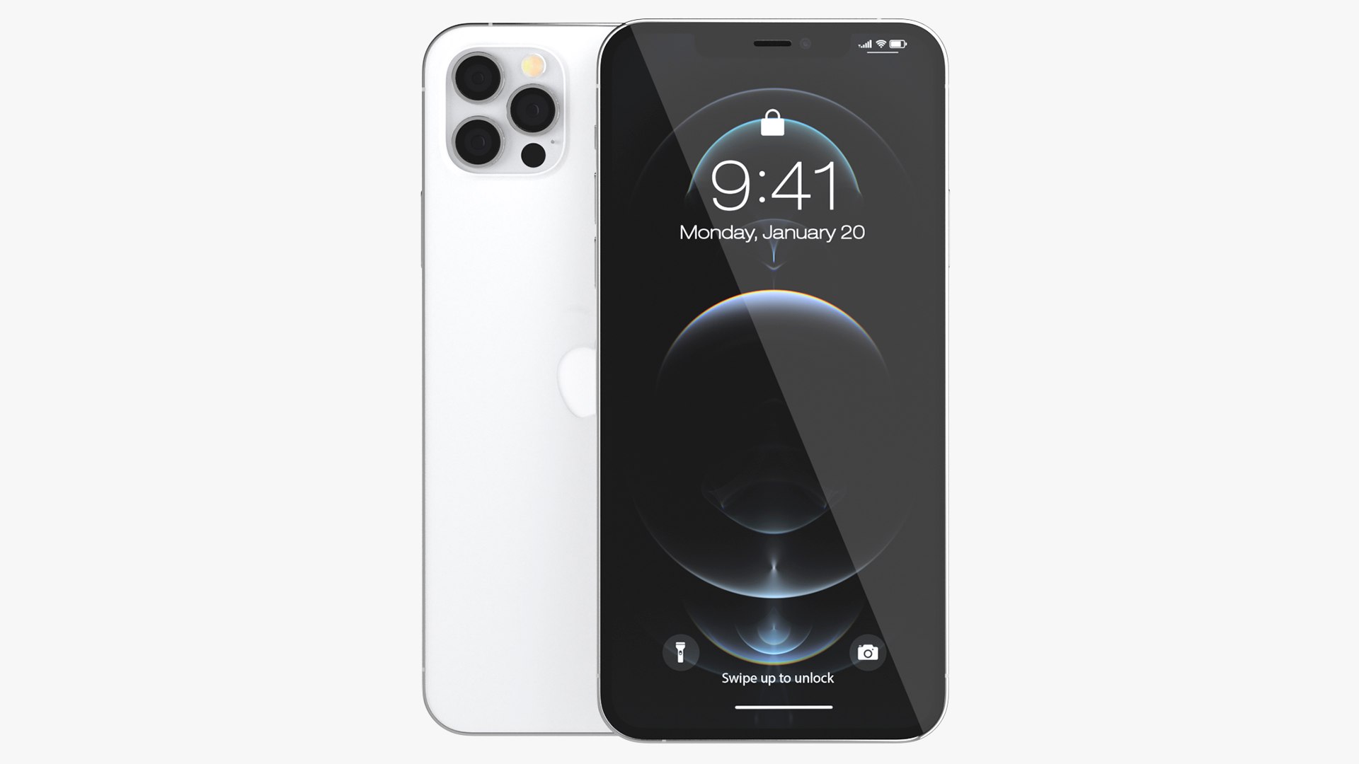 Apple iPhone 12 Pro Max Silver 3D model preview
