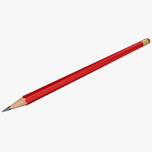 realistic pencil medium size 3D