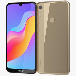 3D realistic honor 8a gold