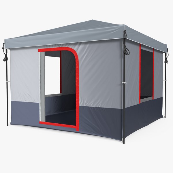4 person cabin camping 3d model