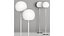 Marc Wood Studio Pleated Crystal Floor Lamps