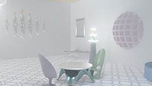 3D Futuristic Room interior