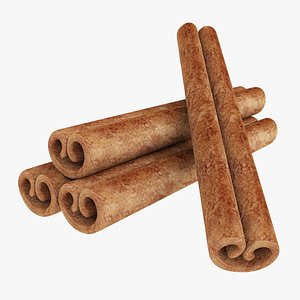 Cinnamon sticks 3D model
