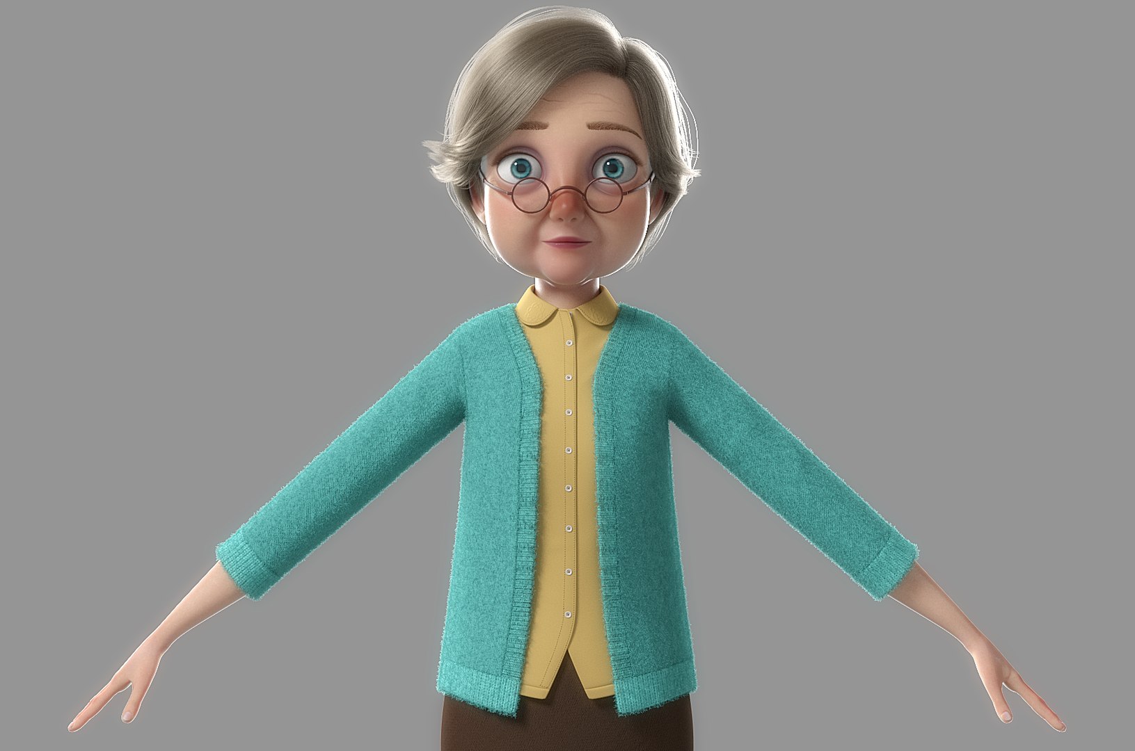 3D cartoon old woman rigged character https://p.turbosquid.com/ts-thumb/iu/AeVIam/f4eFWIcP/r09/png/1561512527/1920x1080/fit_q87/0c90724bdb3b31142fcb0130e2f1718e3ae49732/r09.jpg