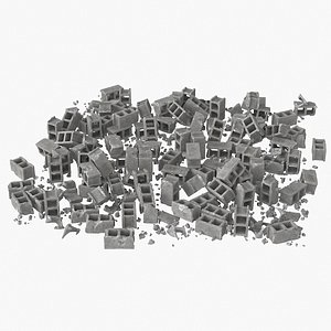 Concrete Block Debris 1 3D model