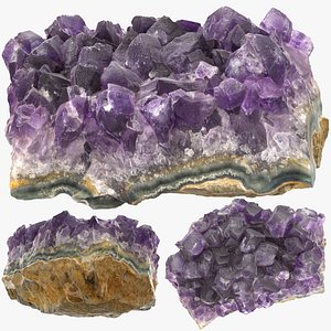 3D amethyst gem