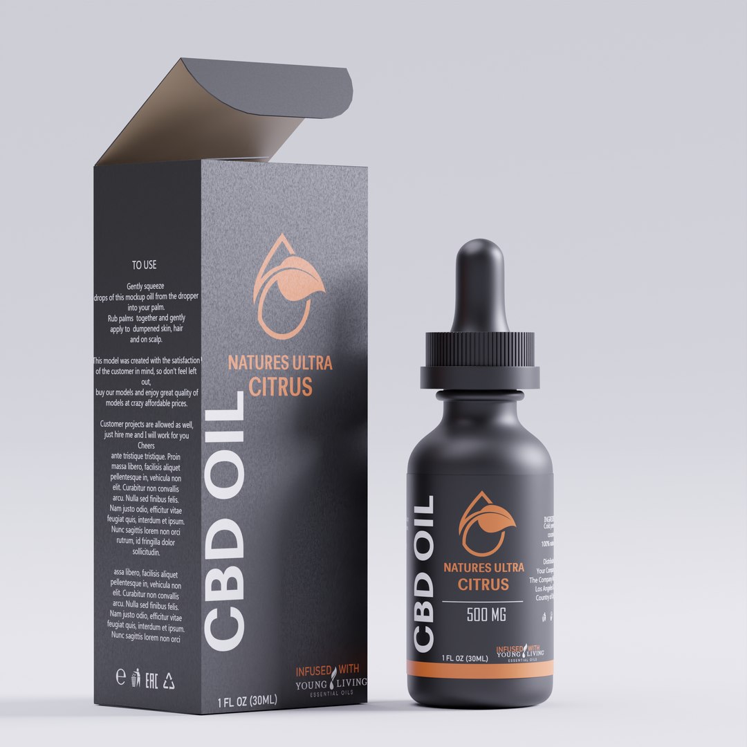 CBD Oil Natures Ultra Citrus 3D Model - TurboSquid 2286067