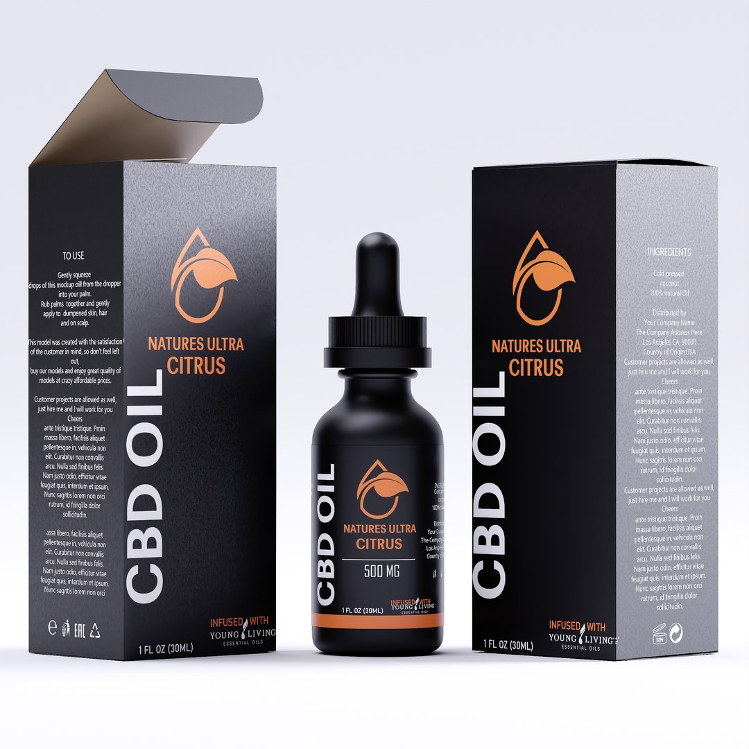 CBD Oil Natures Ultra Citrus 3D Model - TurboSquid 2286067