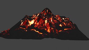 3D volcano model