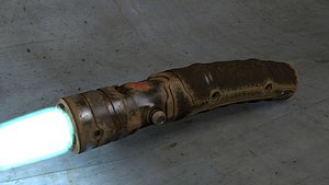 worn lightsaber 3d c4d