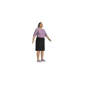 3d model of mexican woman