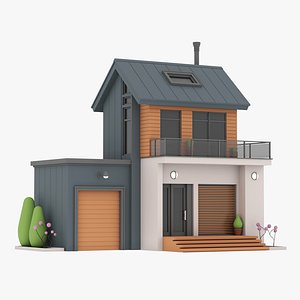 3D Minimal House 01 model
