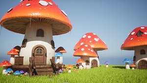 mushroom house 3D