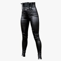 Buttoned Eyelet Skinny Pants