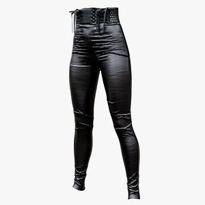 Buttoned Eyelet Skinny Pants