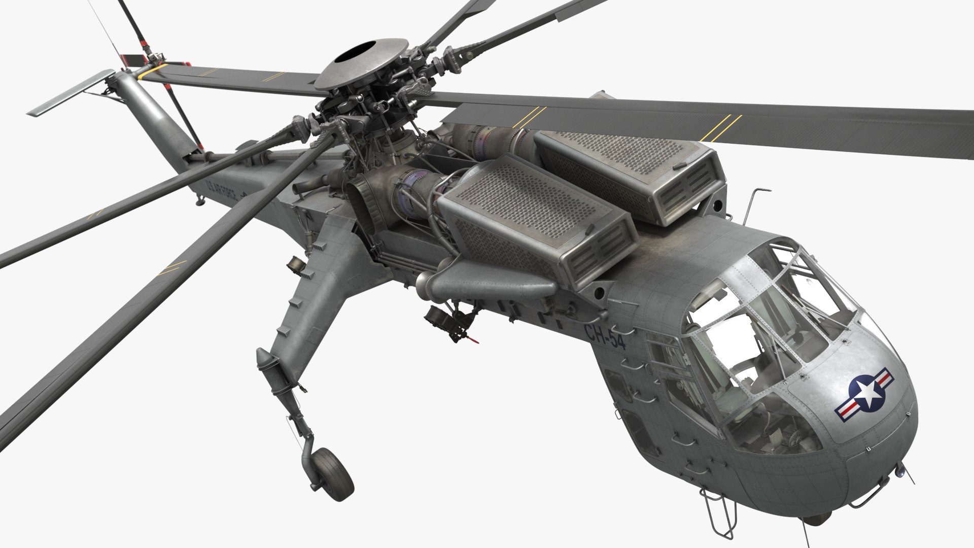 Sikorsky CH-54 Tarhe Helicopter Rigged