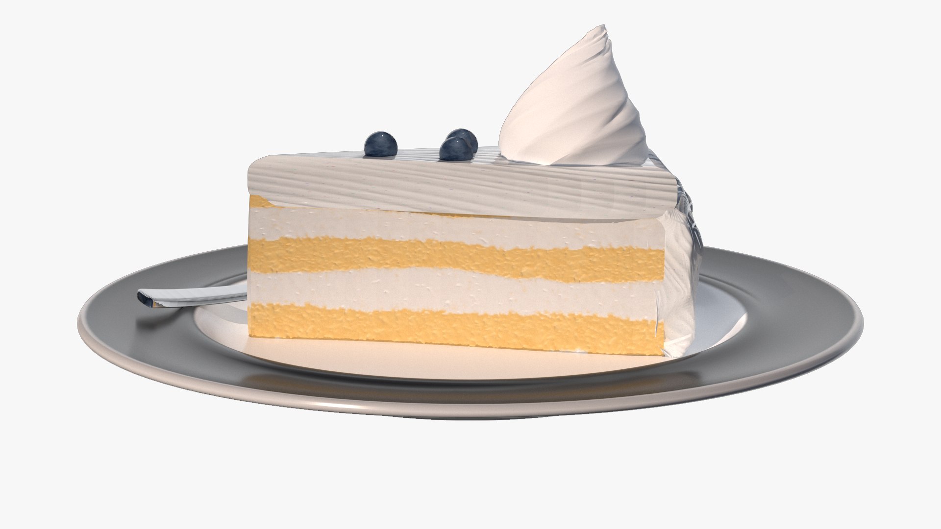 Lemon Cream Cake Model - TurboSquid 2024483