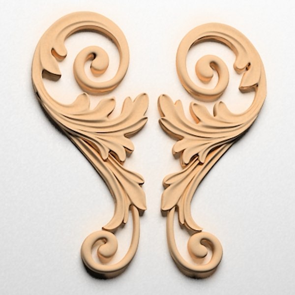 3d dxf classical decoration 3